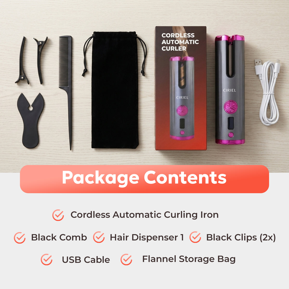 FineCurl Pro - Cordless Curling Tool